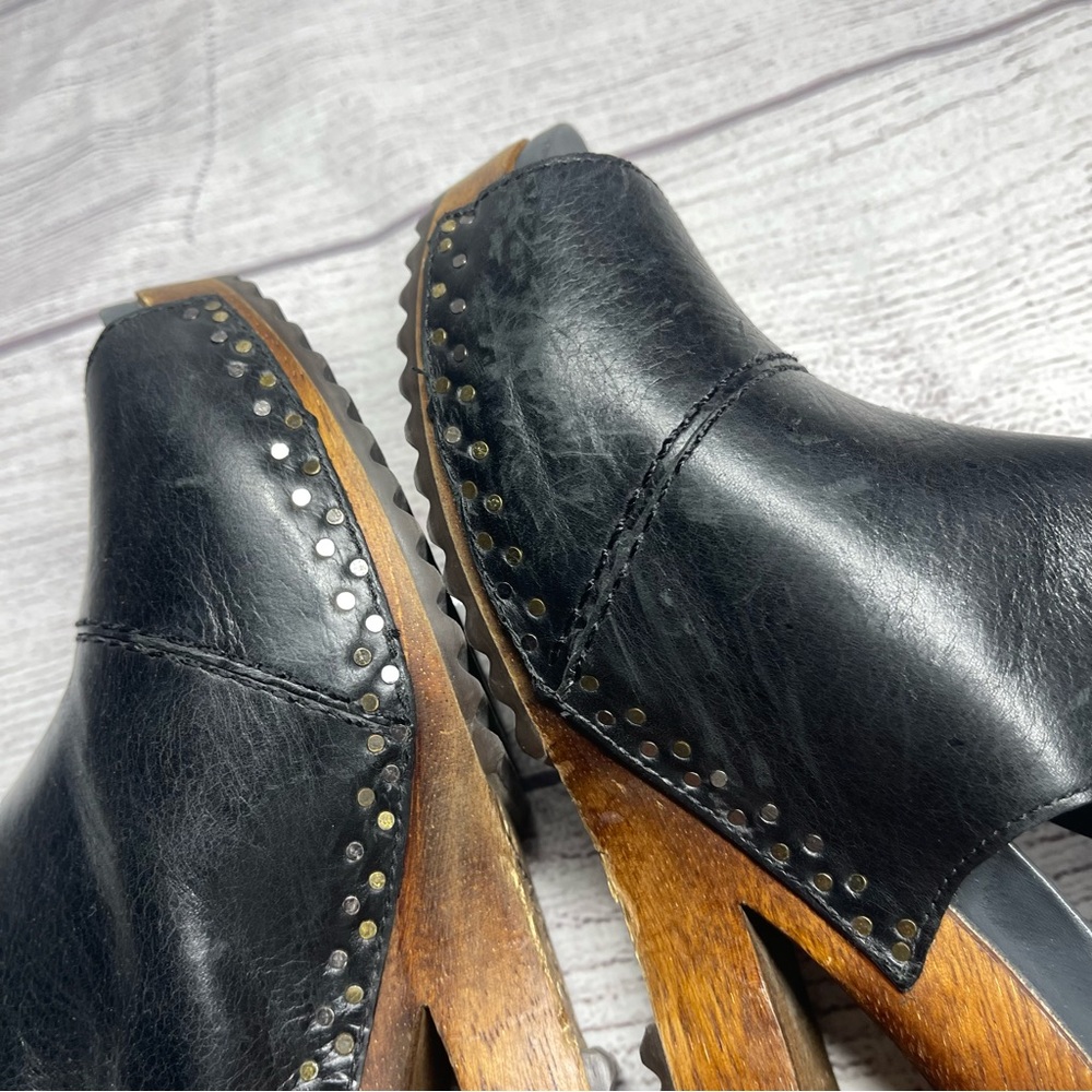 Dansko Women’s 9.5-10 (40) Sable Black Leather Wedge Sandal - Picture 6 of 9